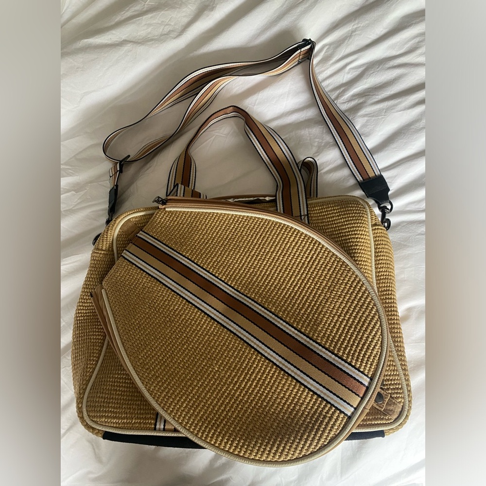 Think Royln You Are the Champion Tennis Bag - Large - Dune Raffia